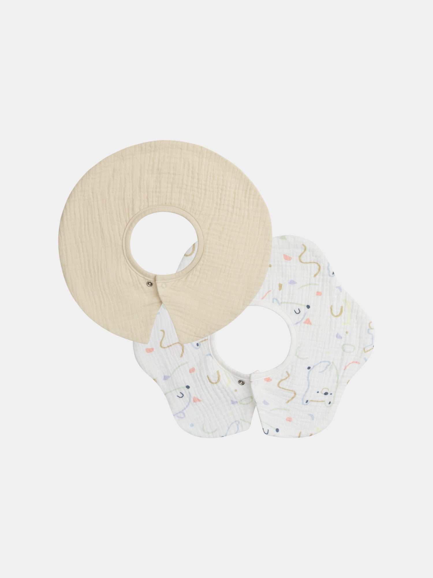 Set aus 2 gemusterten Lätzchen