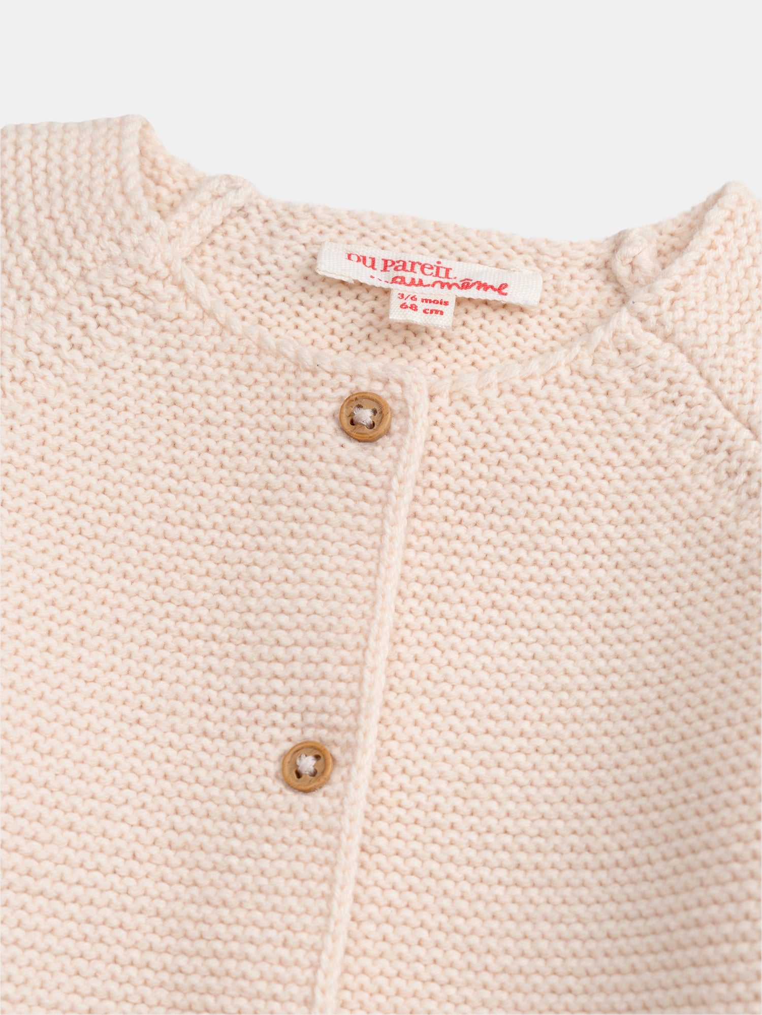 Pullover in rosafarbenem Strick für Babymädchen