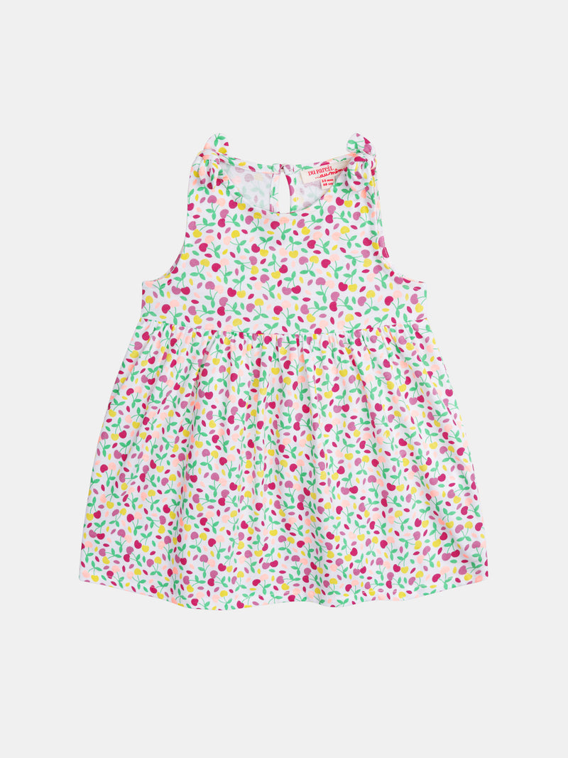 Buntes Kleid mit Kirschmuster für Mädchen