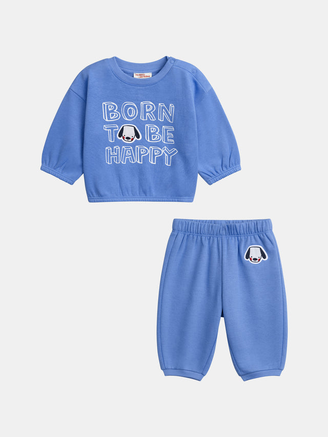 Ensemble Motiv « BORN TO BE HAPPY » für Babyjungen