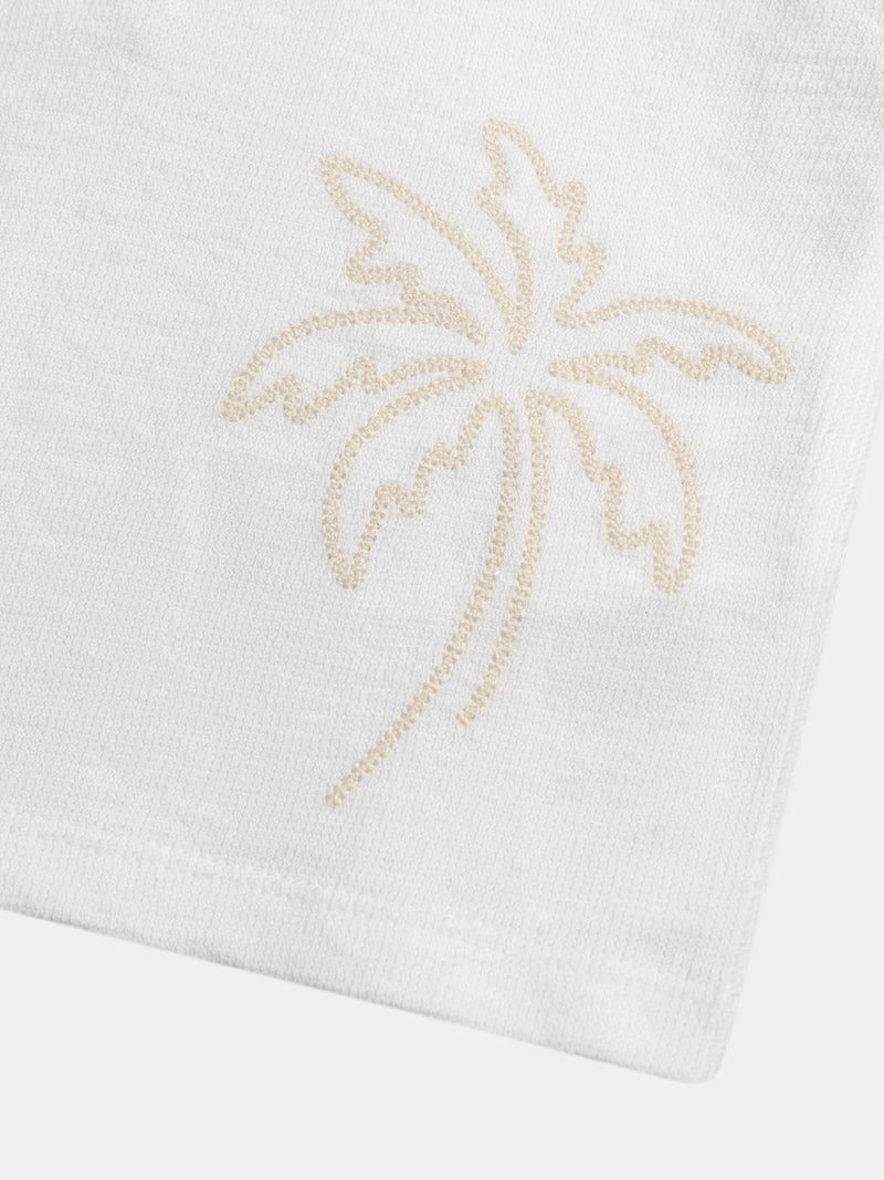 Ecru Polo mit Palme Stickerei für Jungen