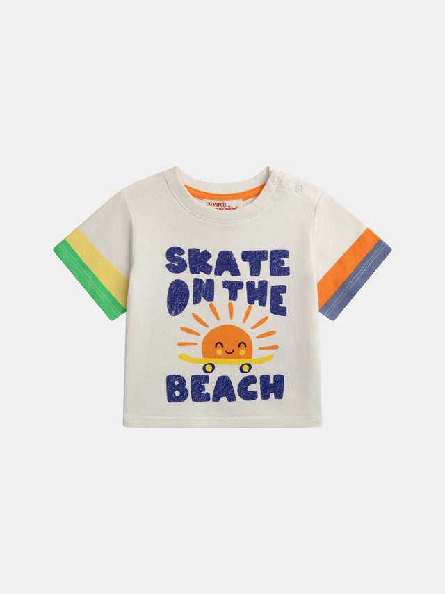 Kurzarm-T-Shirt "Skate on the Beach" für Baby-Jungen