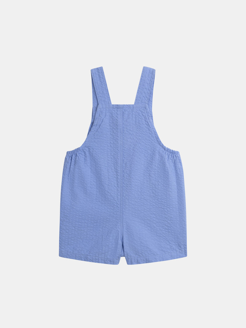 Kurze blaue Latzhose für Jungen