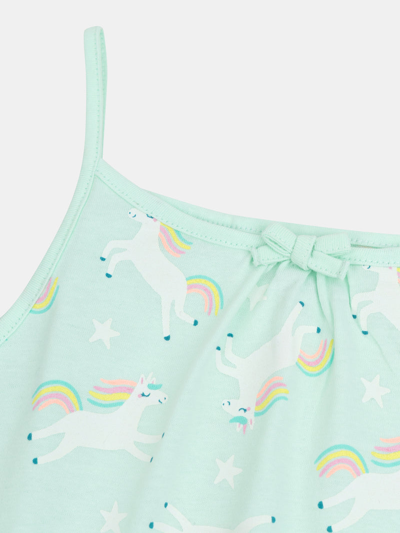 Phosphoreszierendes Nachtkleid mit "Magischen Einhorn"-Motiv für Mädchen