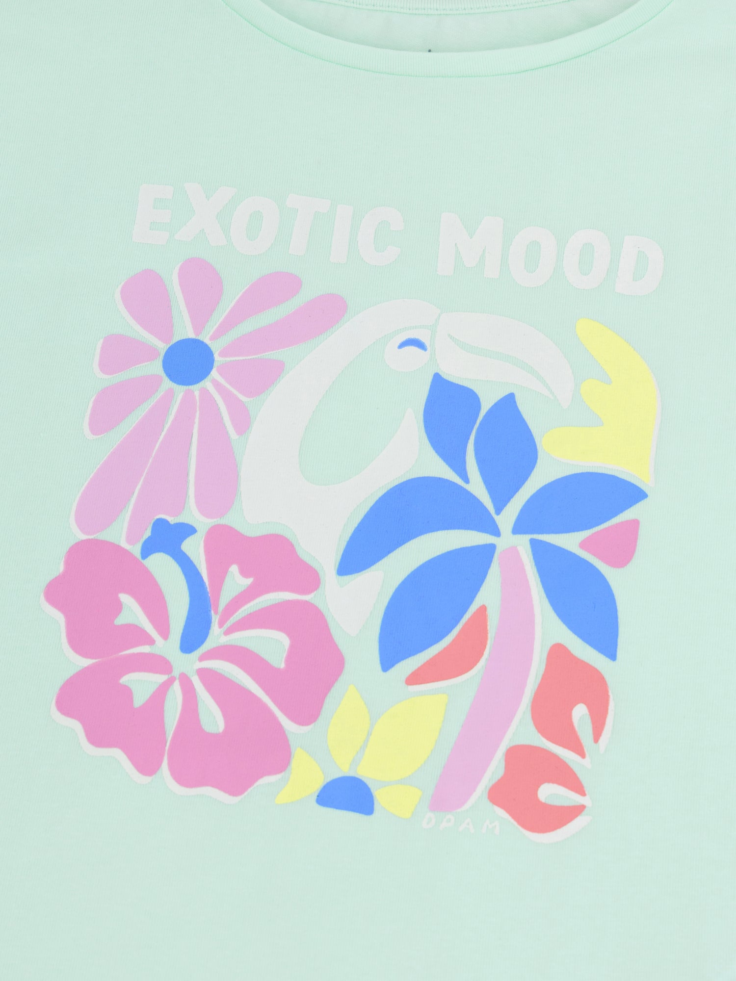 Kurzarm-Pyjama mit phosphoreszierendem "Exotic Mood"-Druck für Mädchen