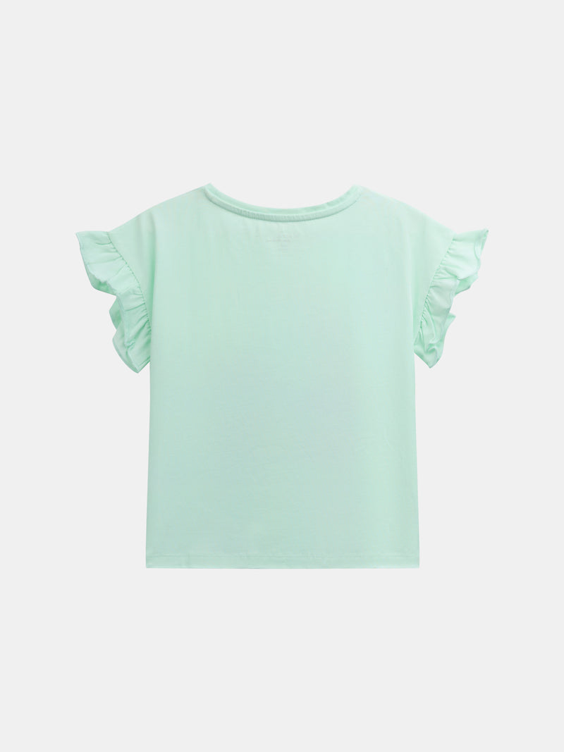 Kurzarm-Pyjama mit phosphoreszierendem "Exotic Mood"-Druck für Mädchen