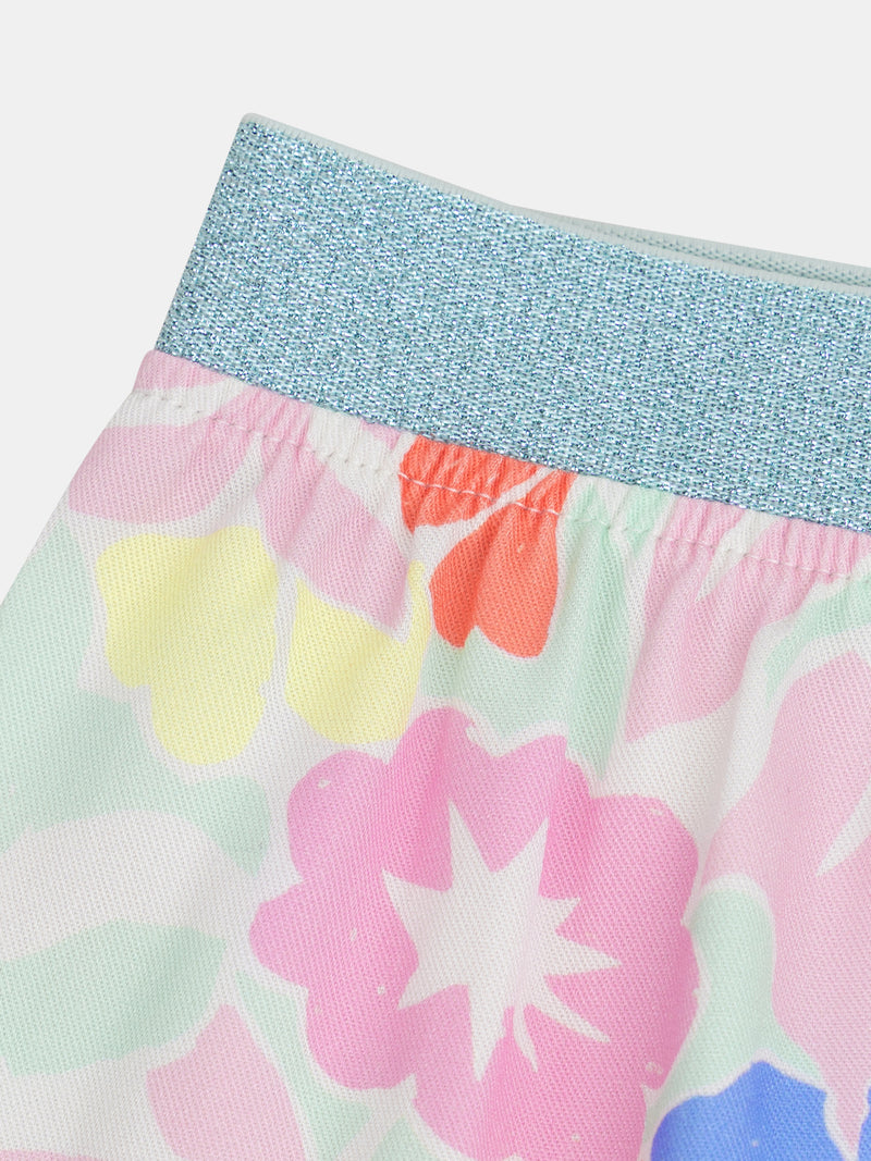 Kurzarm-Pyjama mit phosphoreszierendem "Exotic Mood"-Druck für Mädchen