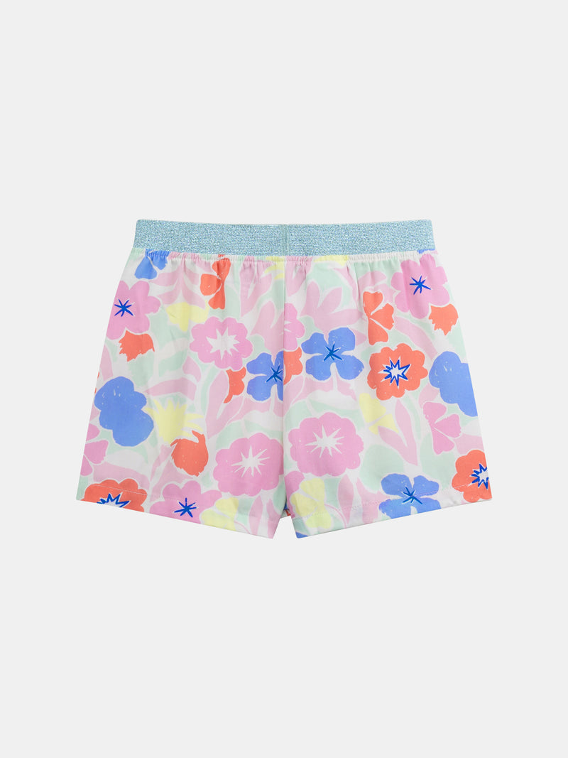 Kurzarm-Pyjama mit phosphoreszierendem "Exotic Mood"-Druck für Mädchen