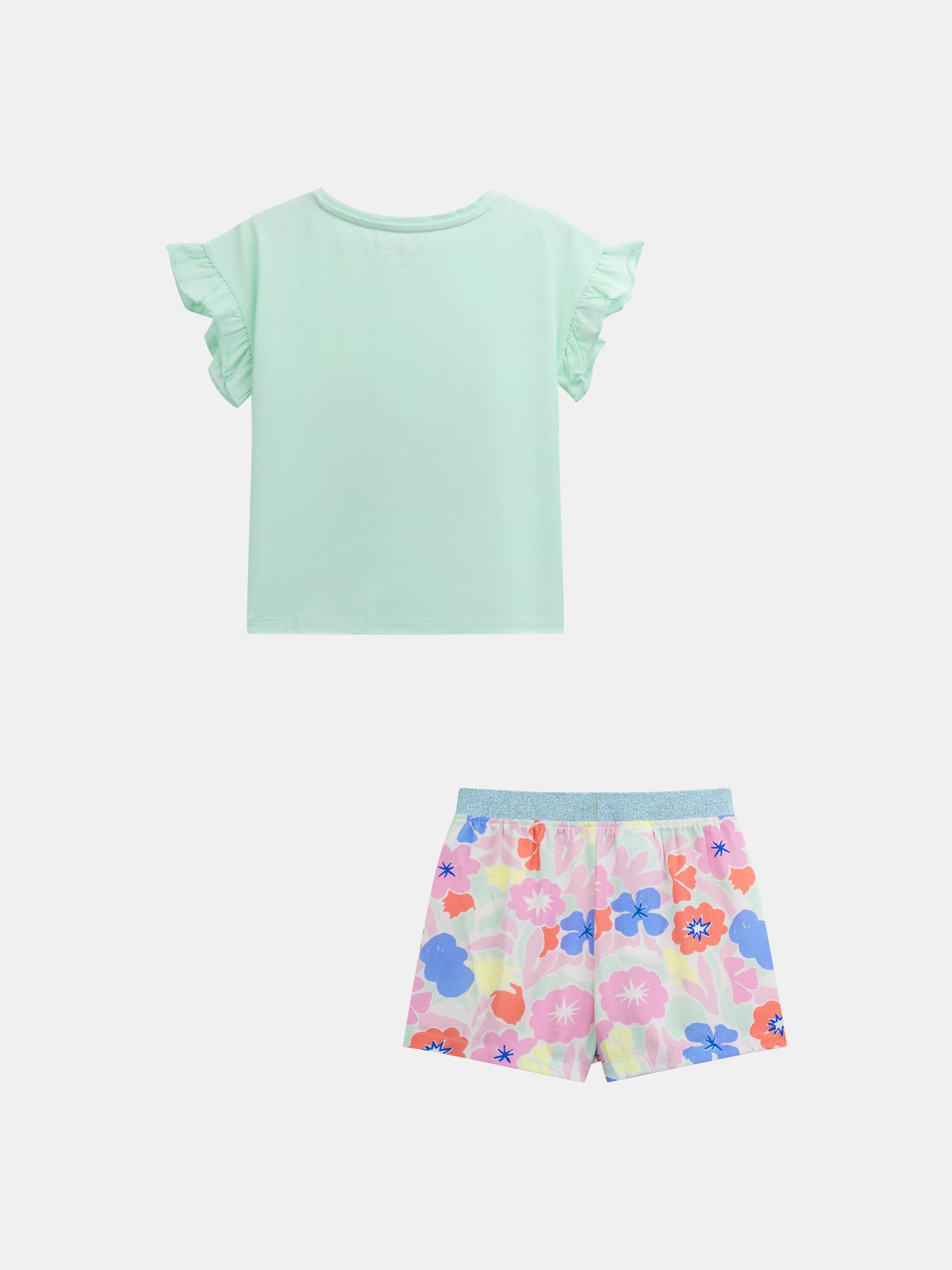 Kurzarm-Pyjama mit phosphoreszierendem "Exotic Mood"-Druck für Mädchen