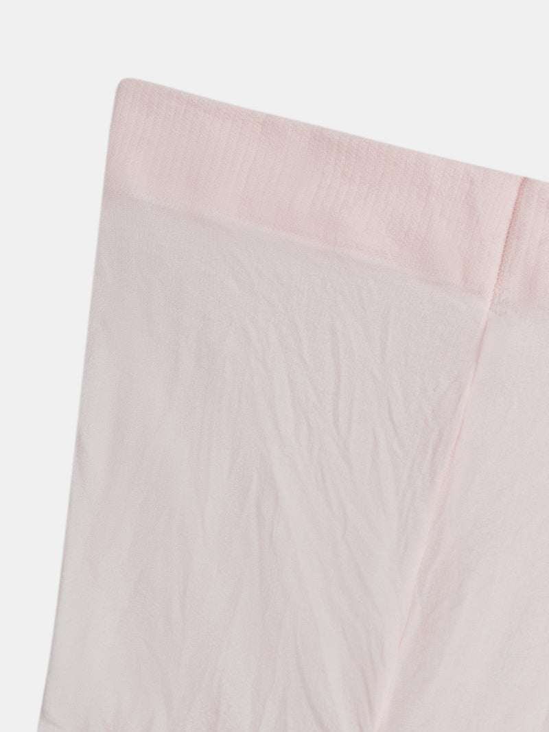Collant fin plumetis rose pour fille