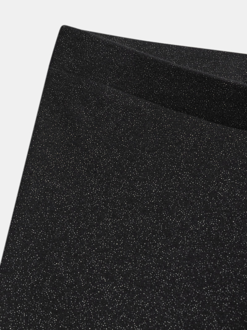 Dunkelgraue Glitzer Leggings für Mädchen