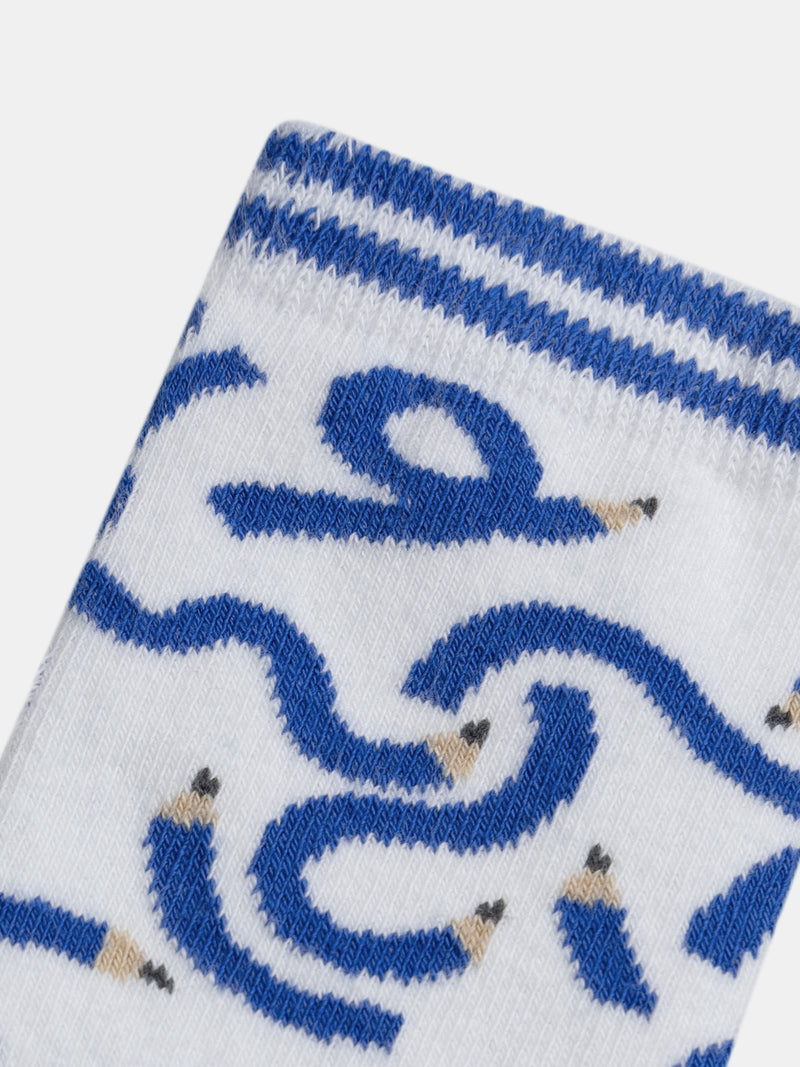 Socken mit Bleistiftmuster für Jungen