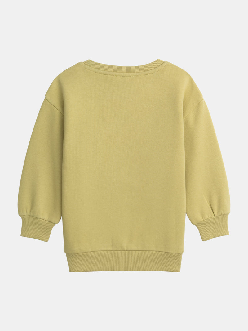 Grüner Sweatshirt mit Tigeranimation für Jungen