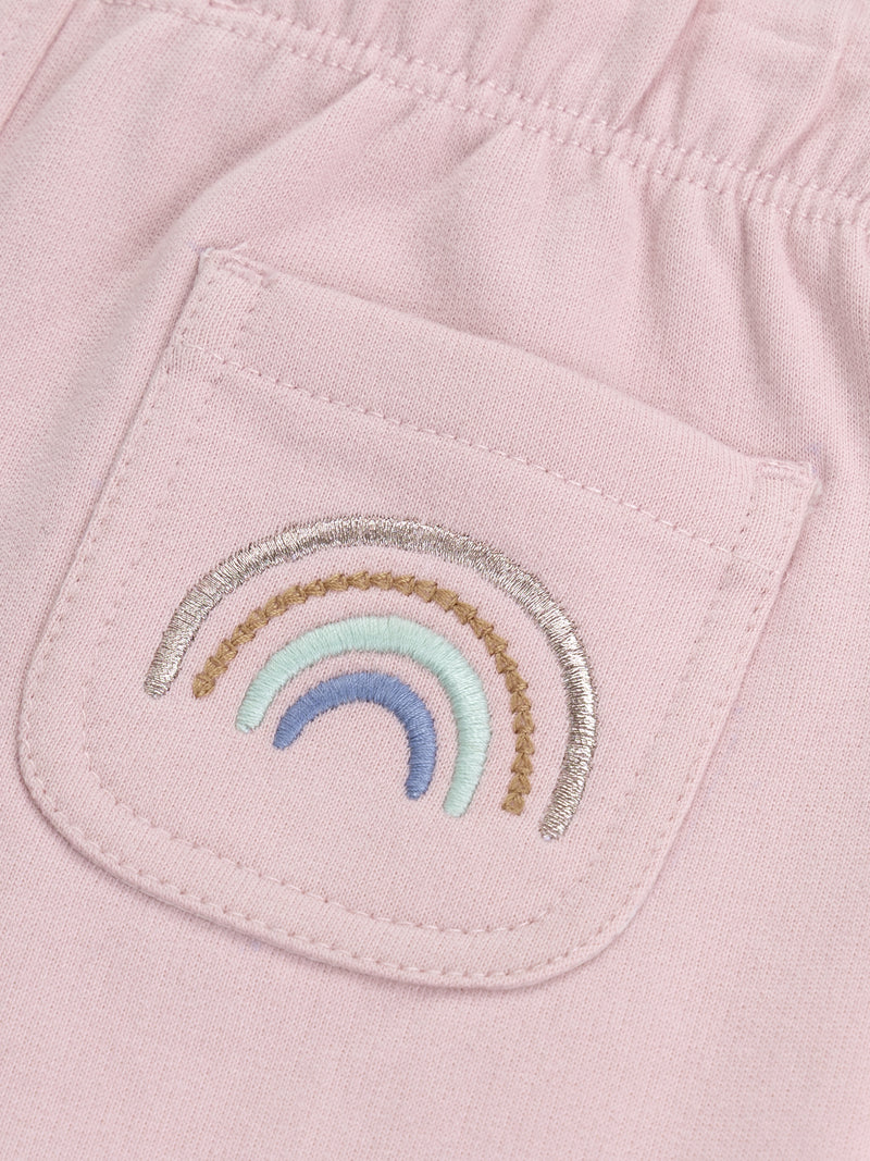 Rosa Sweat- und Hosen-Set "RAINBOW" für Mädchen