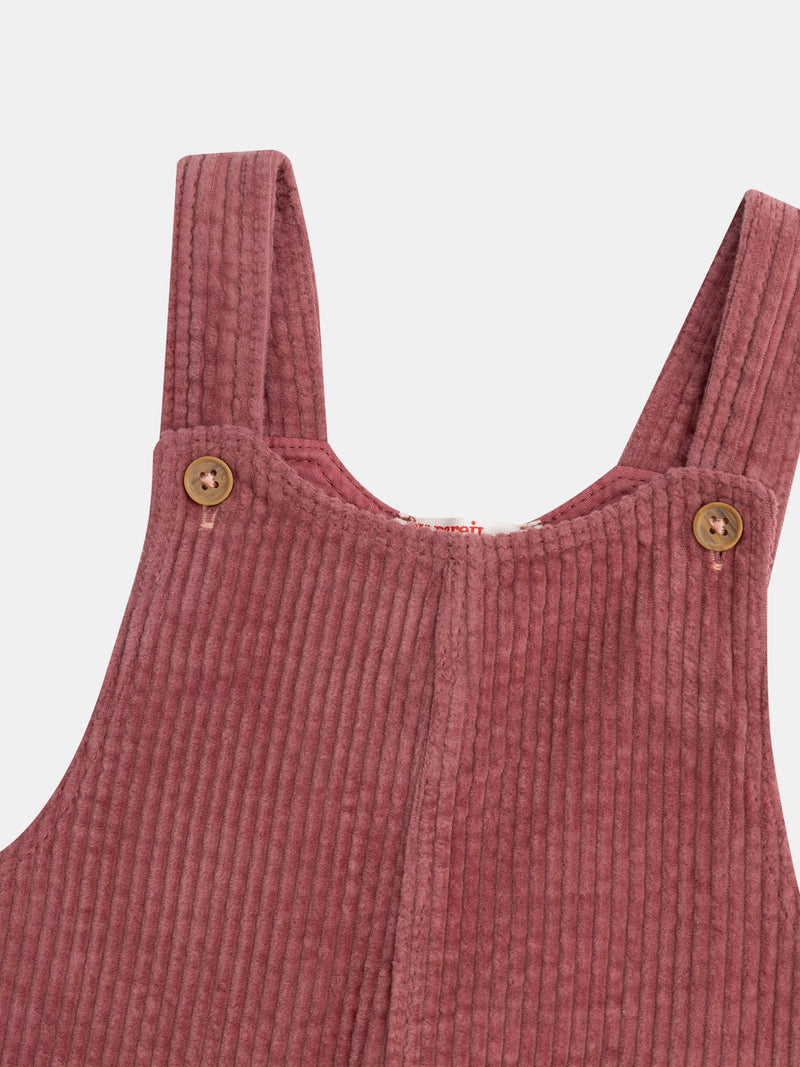 Rosa Latzhose "Wild Campus" für Babys Mädchen