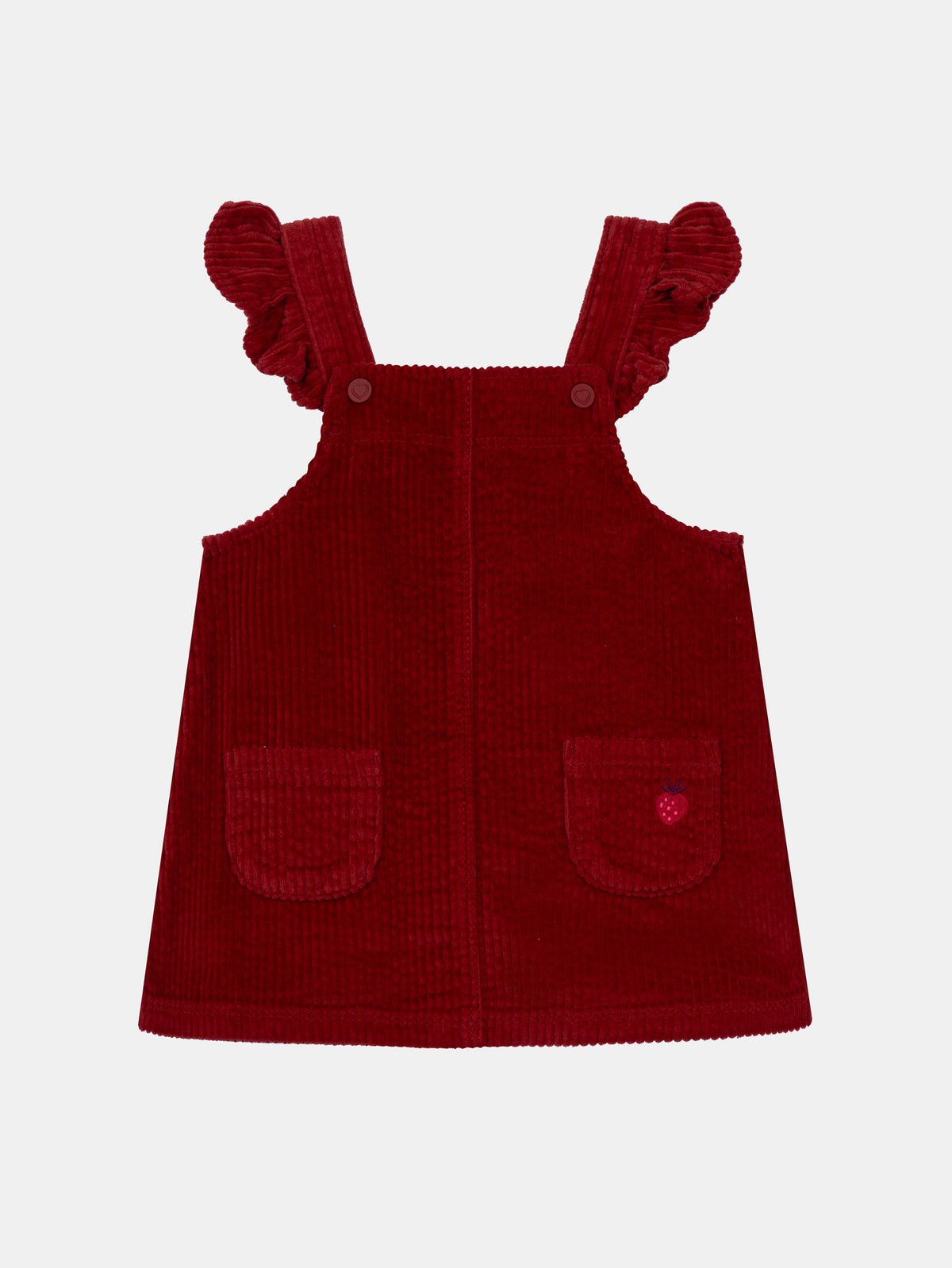 Rote Cordhosenkleid für Mädchen