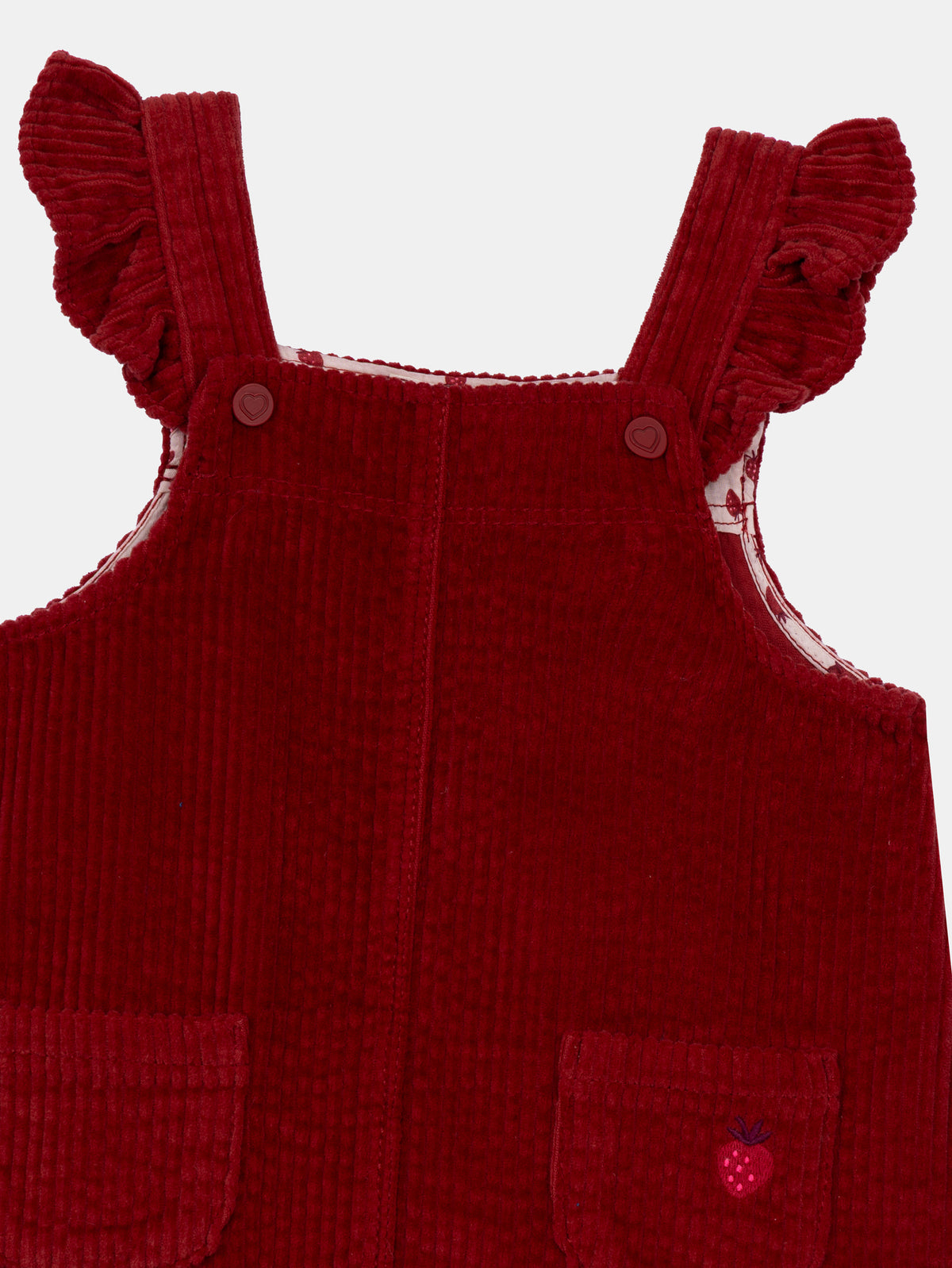 Rote Cordhosenkleid für Mädchen