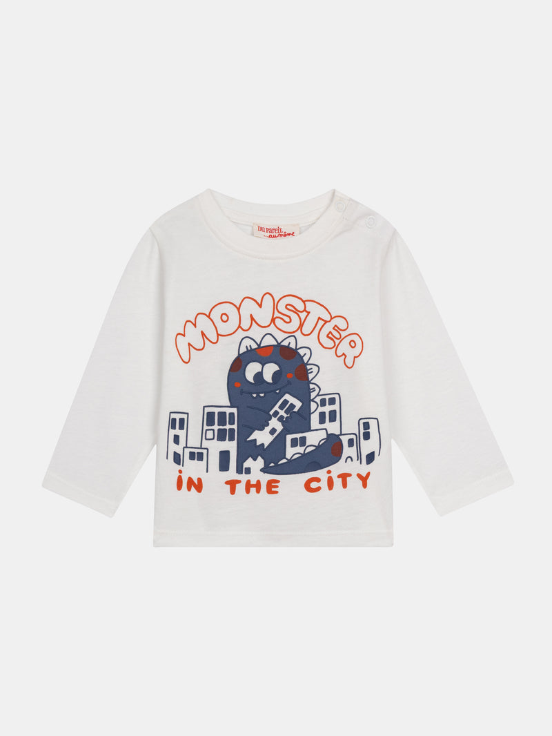 Tee Shirt Manches Longues Ecru