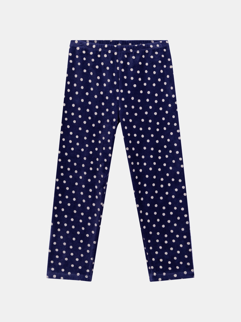 Pyjama bleu en velours "It's raining MAGIC" phosphorescents pour enfant fille