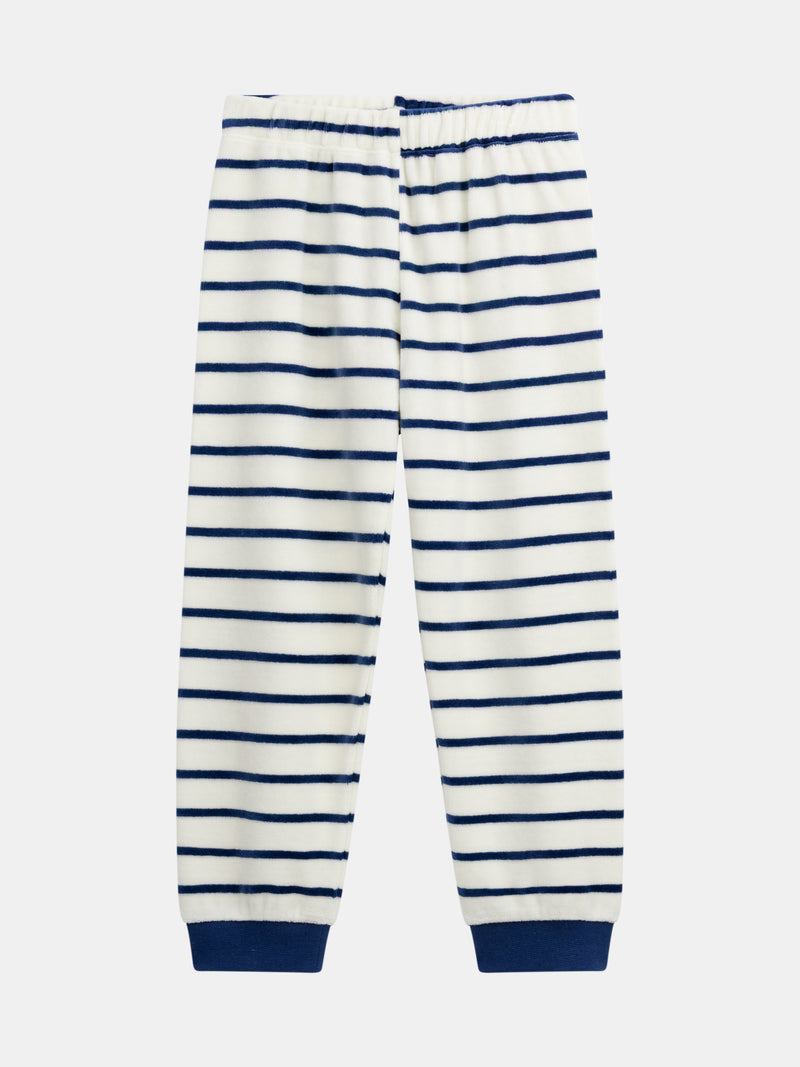 2-teiliges phosphoreszierendes Velours-Pyjama "Cool Academic" für Jungen