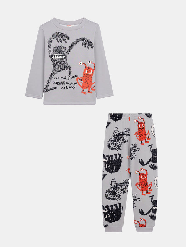 2-teiliges Pyjama aus Fleece "MONSTERS" mit Phosphoreszenz für Jungen