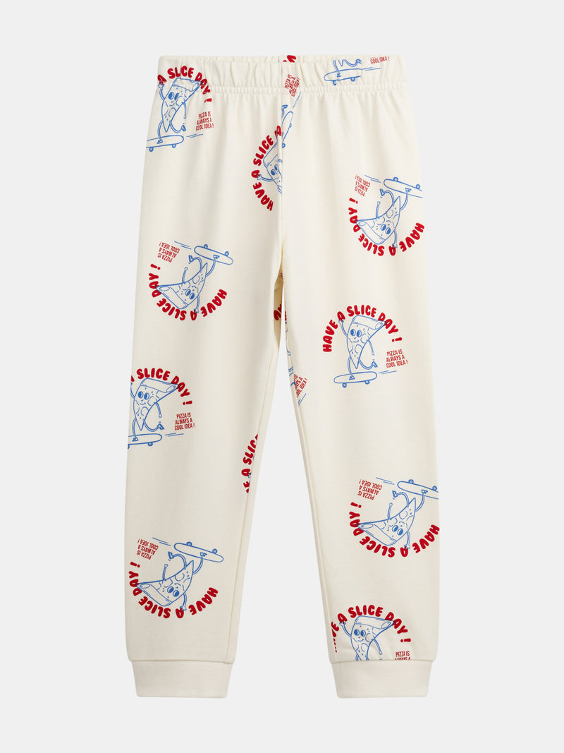 2-teiliger Fleece-Schlafanzug mit Aufdruck "Have a Slice Day!" für Jungen