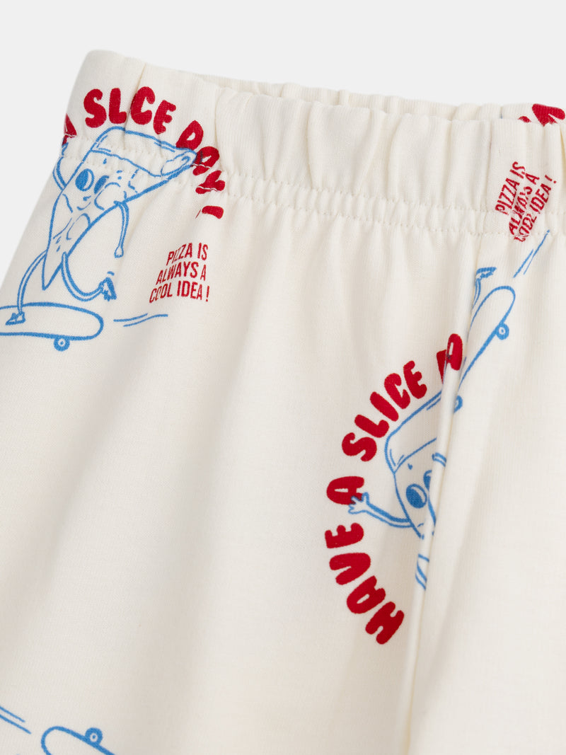 2-teiliger Fleece-Schlafanzug mit Aufdruck "Have a Slice Day!" für Jungen