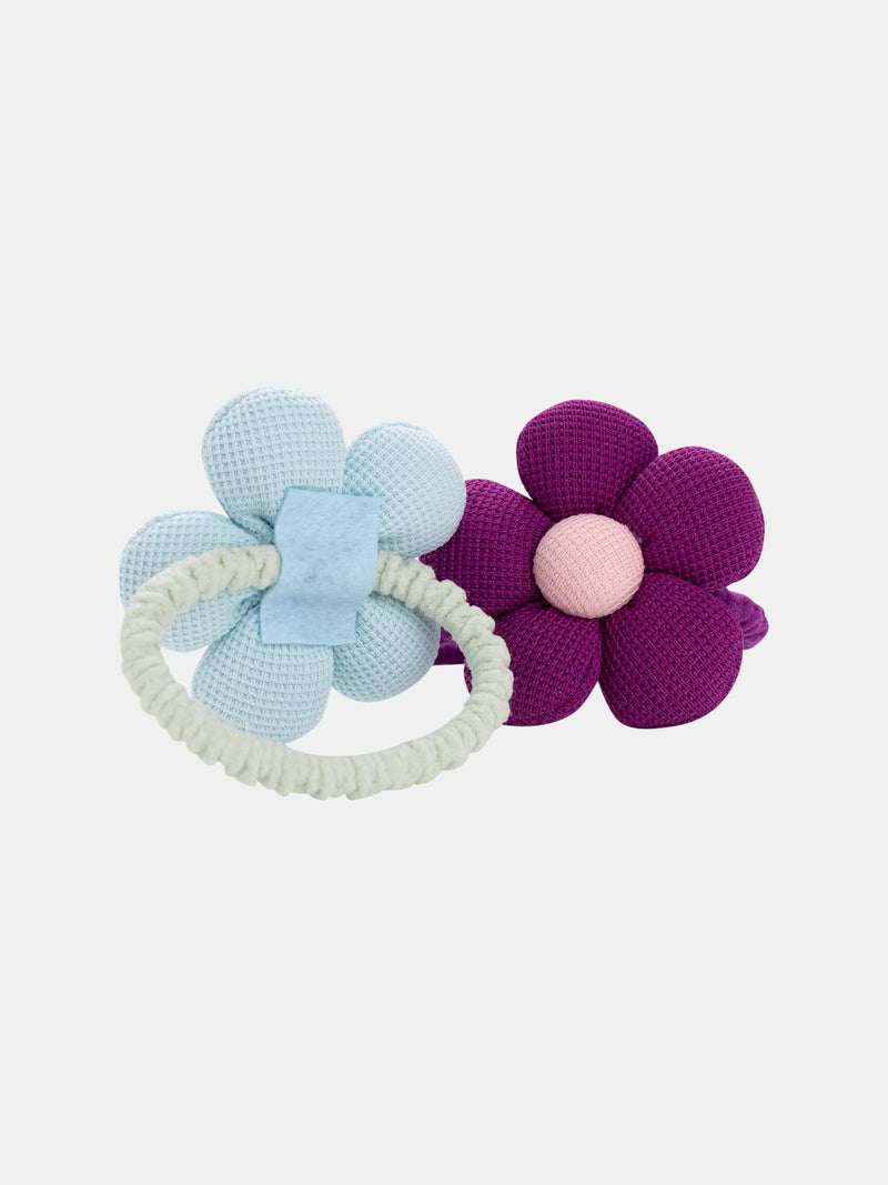 Lot de 2 élastiques fleurs pour fille