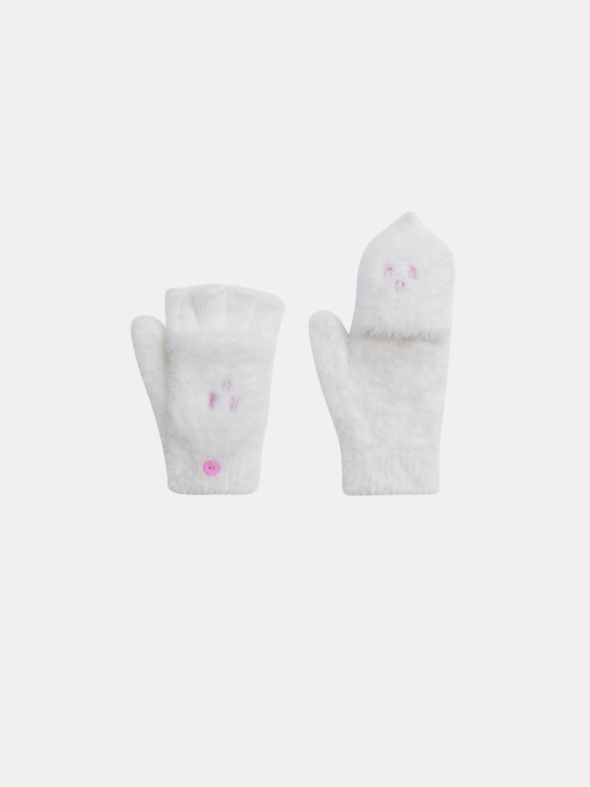 Ecru Handschuhe für Mädchen