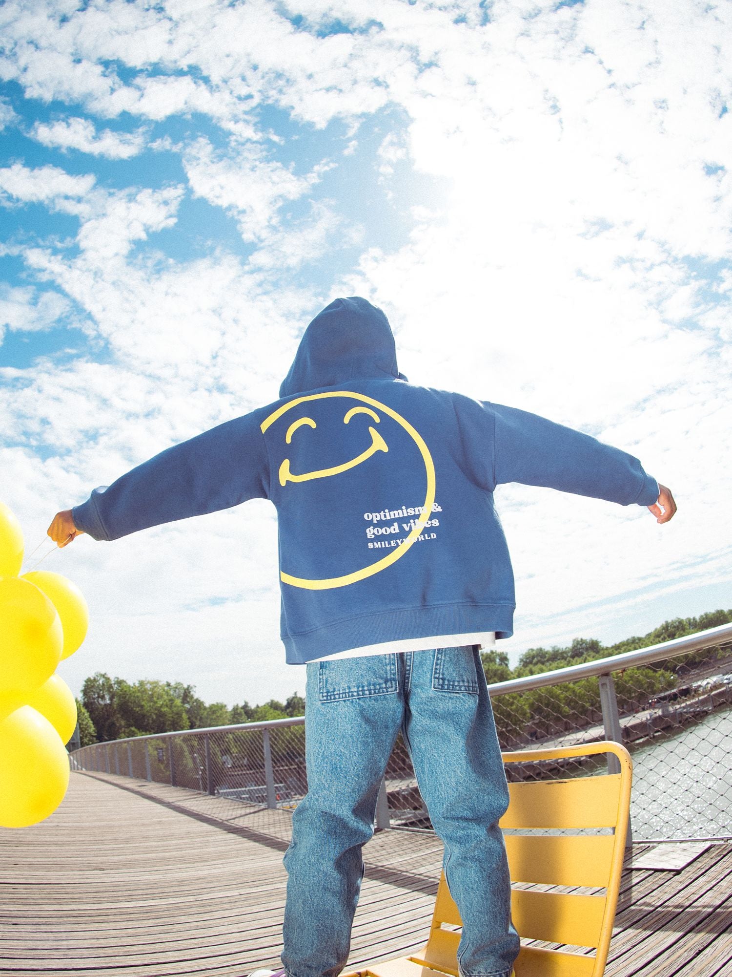 Kapuzensweatshirt mit SMILEYWORLD-Druck für Jungen