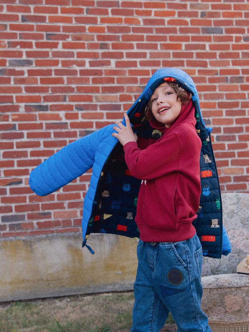 Wendejacke mit Hundekopf-Druck für Jungen