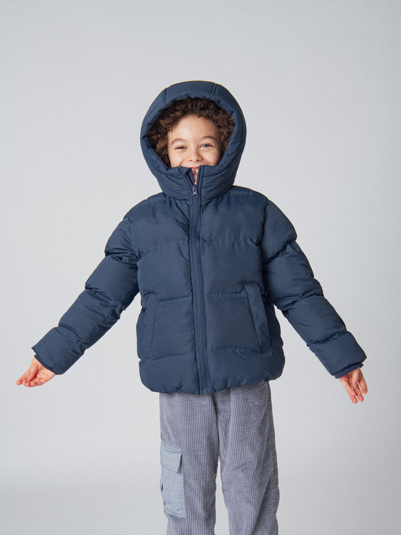 Marine Daunenjacke mit Kapuze für Jungen