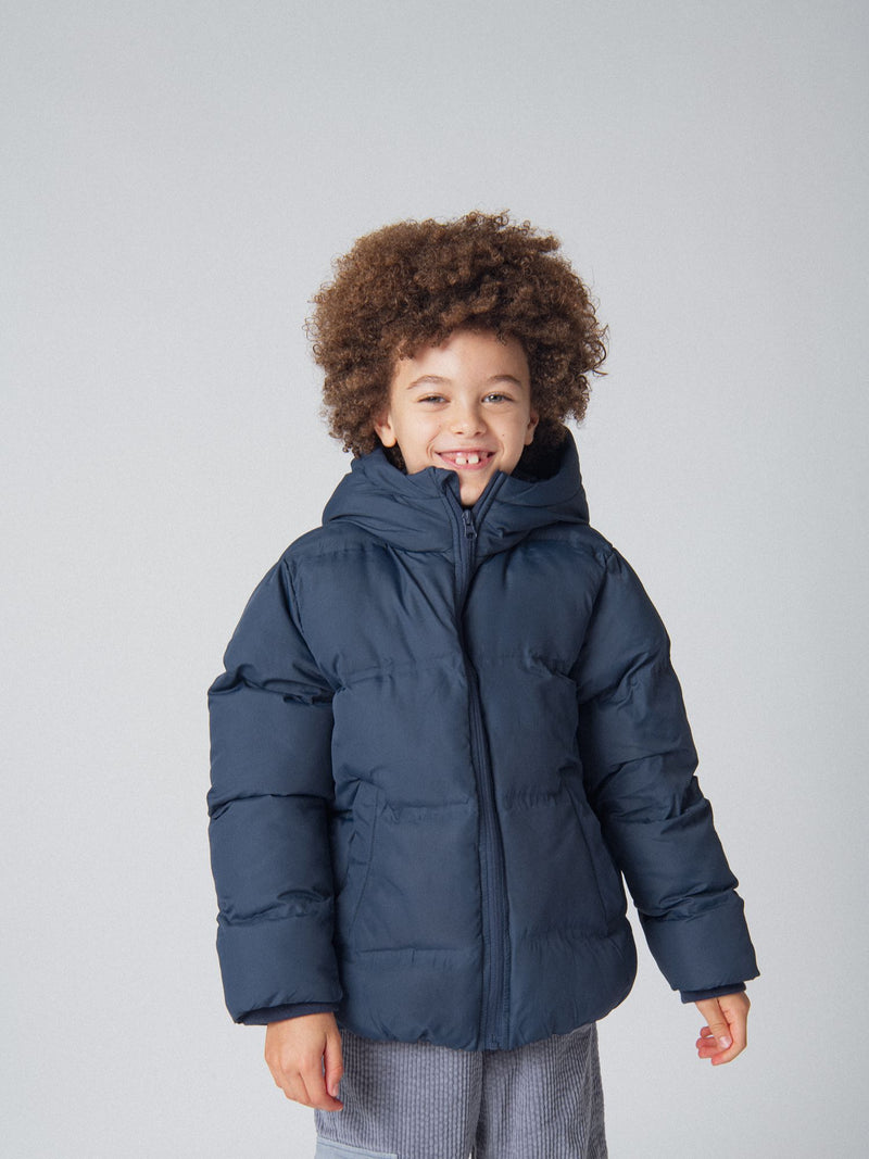 Marine Daunenjacke mit Kapuze für Jungen