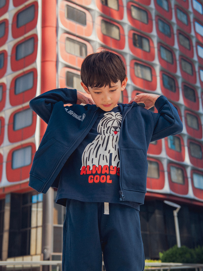 Dunkelblaues Sweatshirt für Jungen