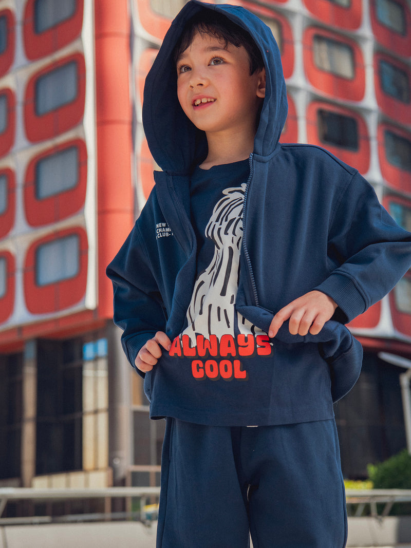 Dunkelblaues Sweatshirt für Jungen