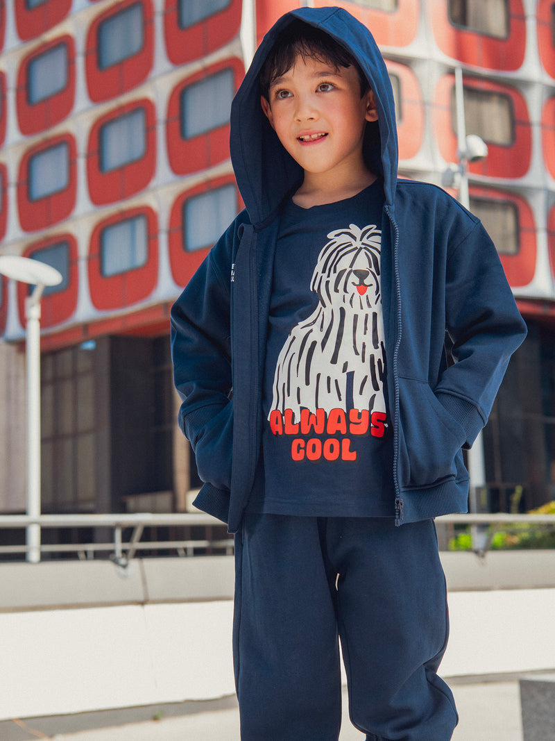 Dunkelblaues Sweatshirt für Jungen