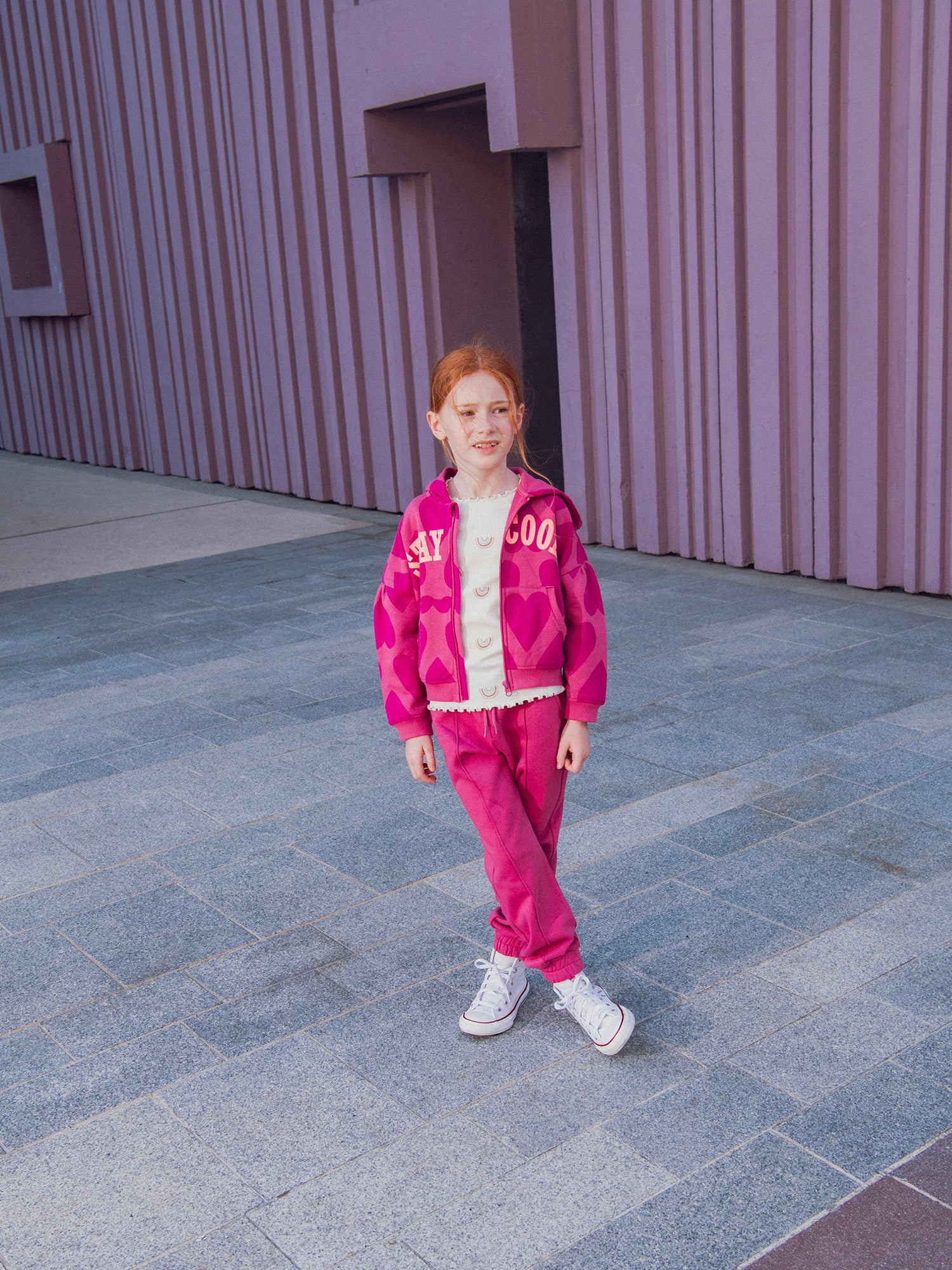 Bas de jogging rose pour fille