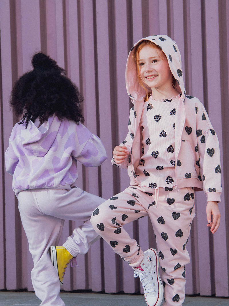 Bas de jogging violet clair pour fille
