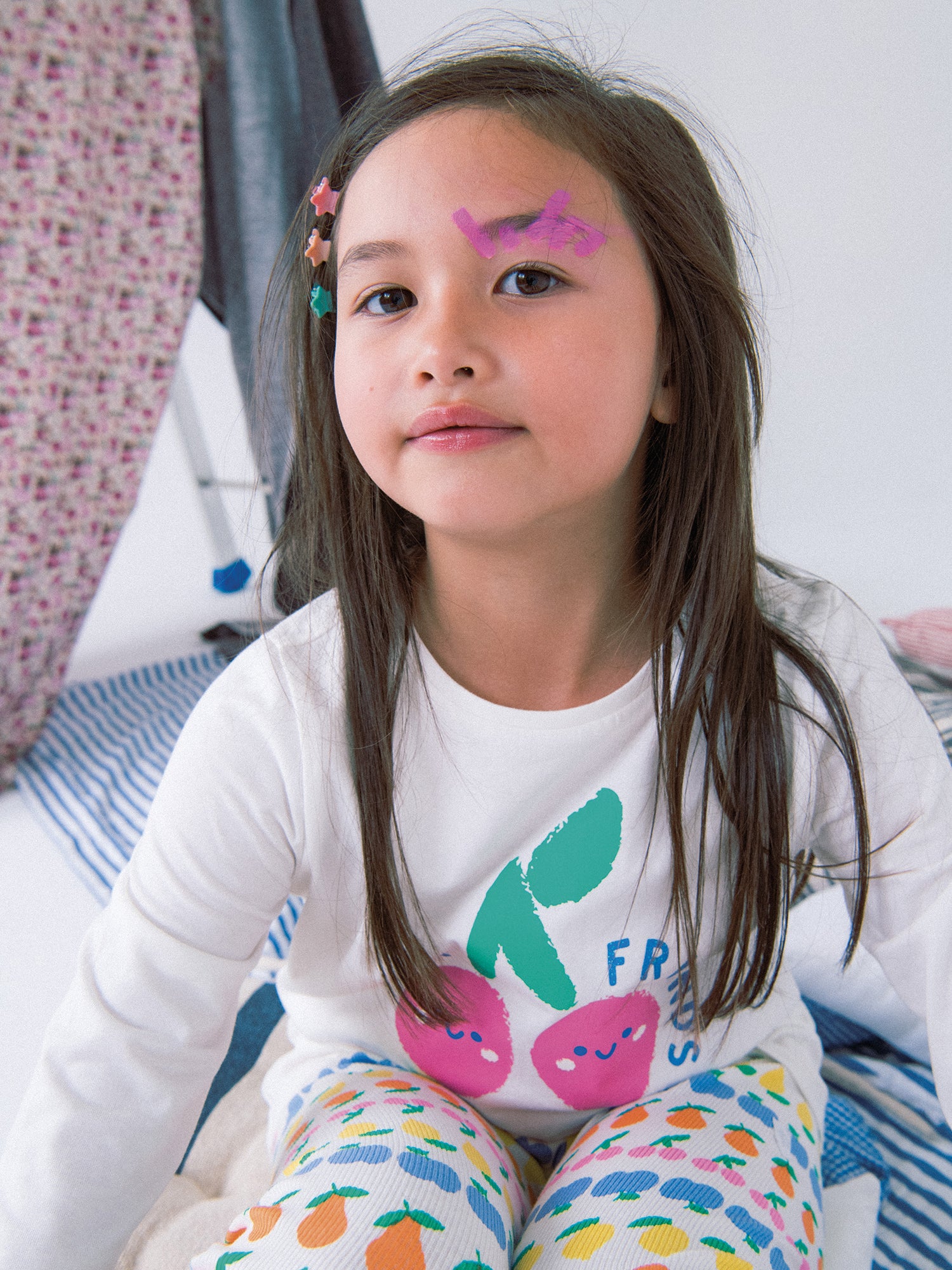 2-teiliges Pyjama mit bedruckter Leggings für Mädchen