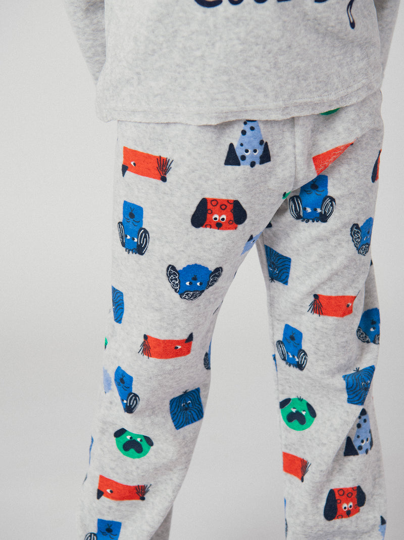Pyjama 2 pièces gris chine "Cool Dog" pour enfant garçon