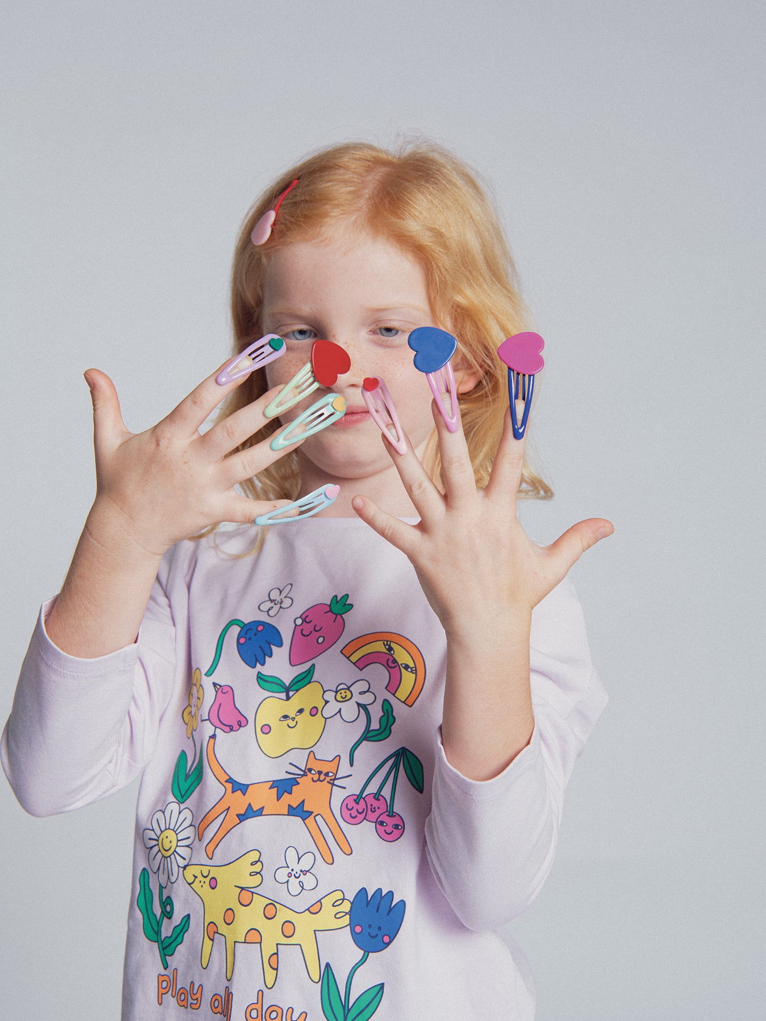 Pyjama 2 pièces violet "Play all day" phosphorescente pour enfant fille