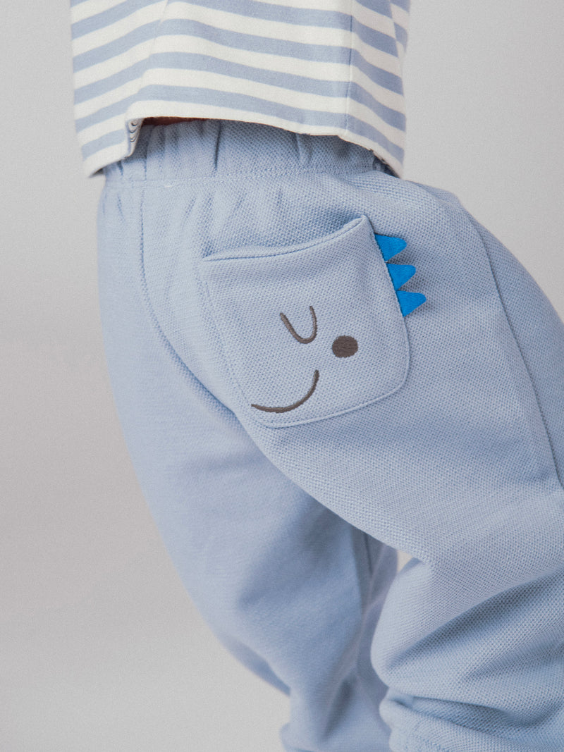 Blauer Fleece Jogginghose für Jungen