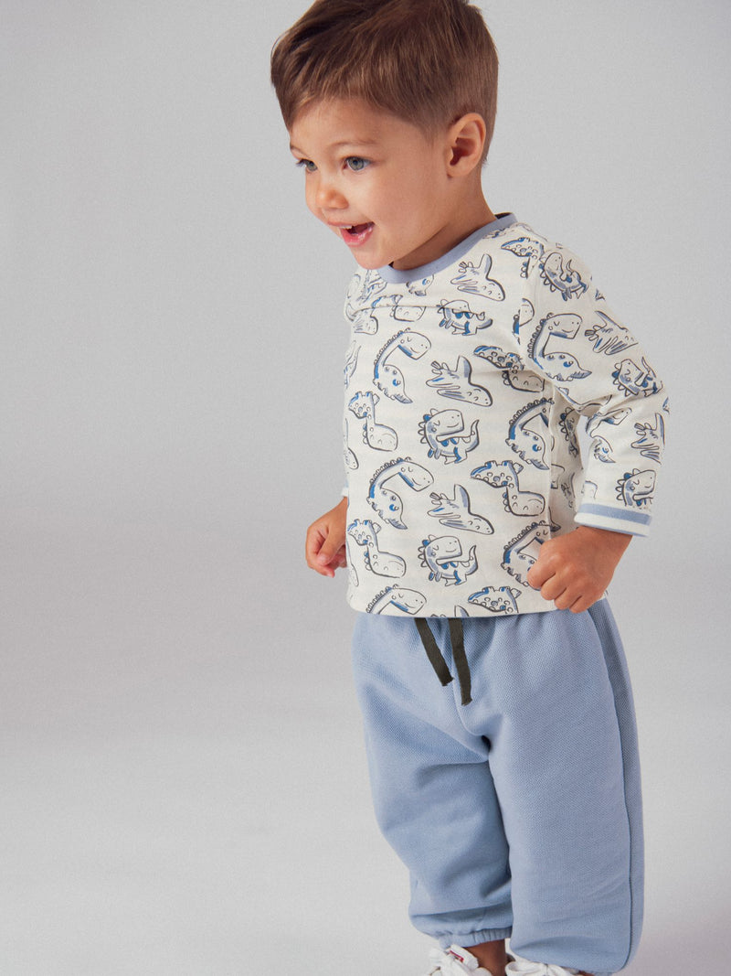 Blauer Fleece Jogginghose für Jungen