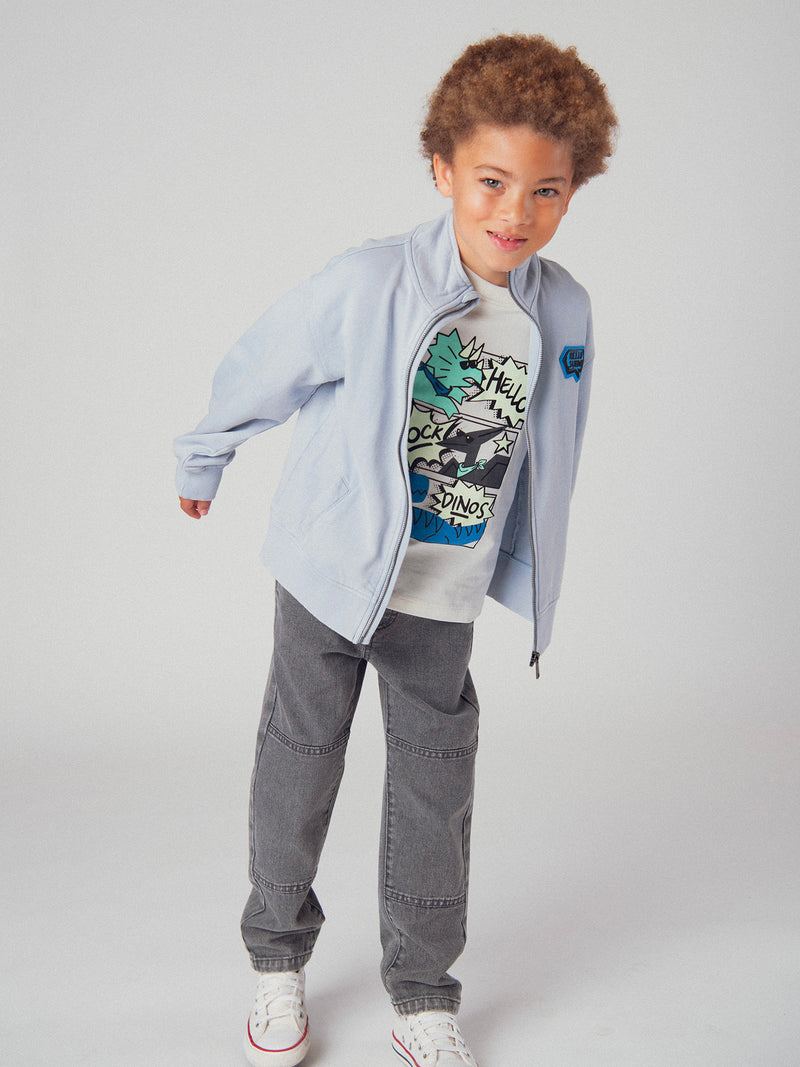 Blaues, zip-up Weste für Jungen