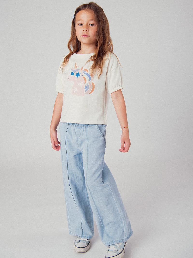 Hellblaue Jeanshose mit Taschen für Mädchen