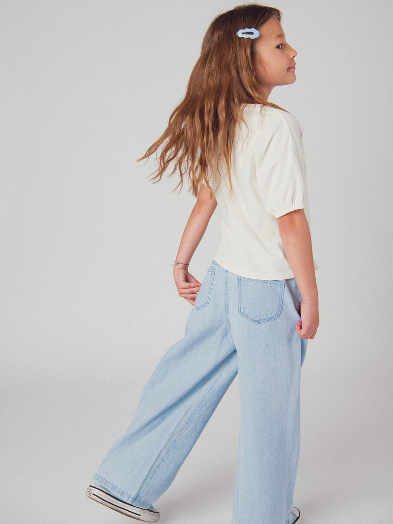 Hellblaue Jeanshose mit Taschen für Mädchen