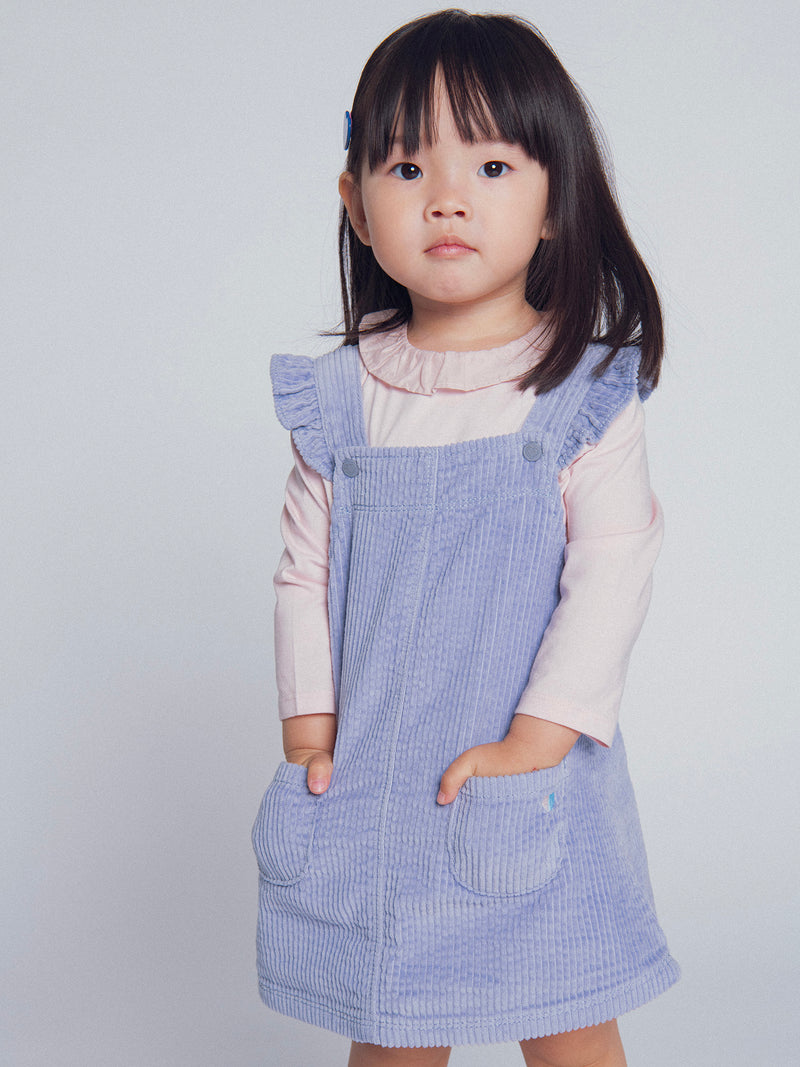 Blau Samt-Kleidchen für Baby-Mädchen