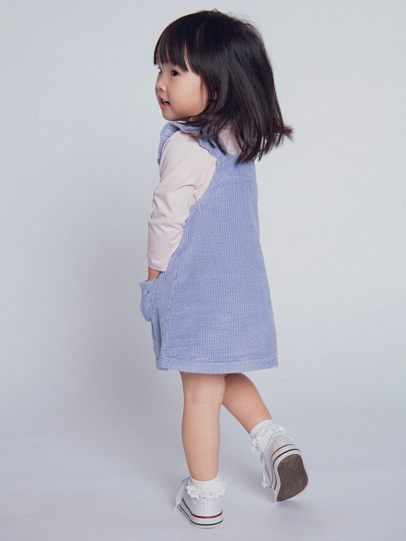 Blau Samt-Kleidchen für Baby-Mädchen