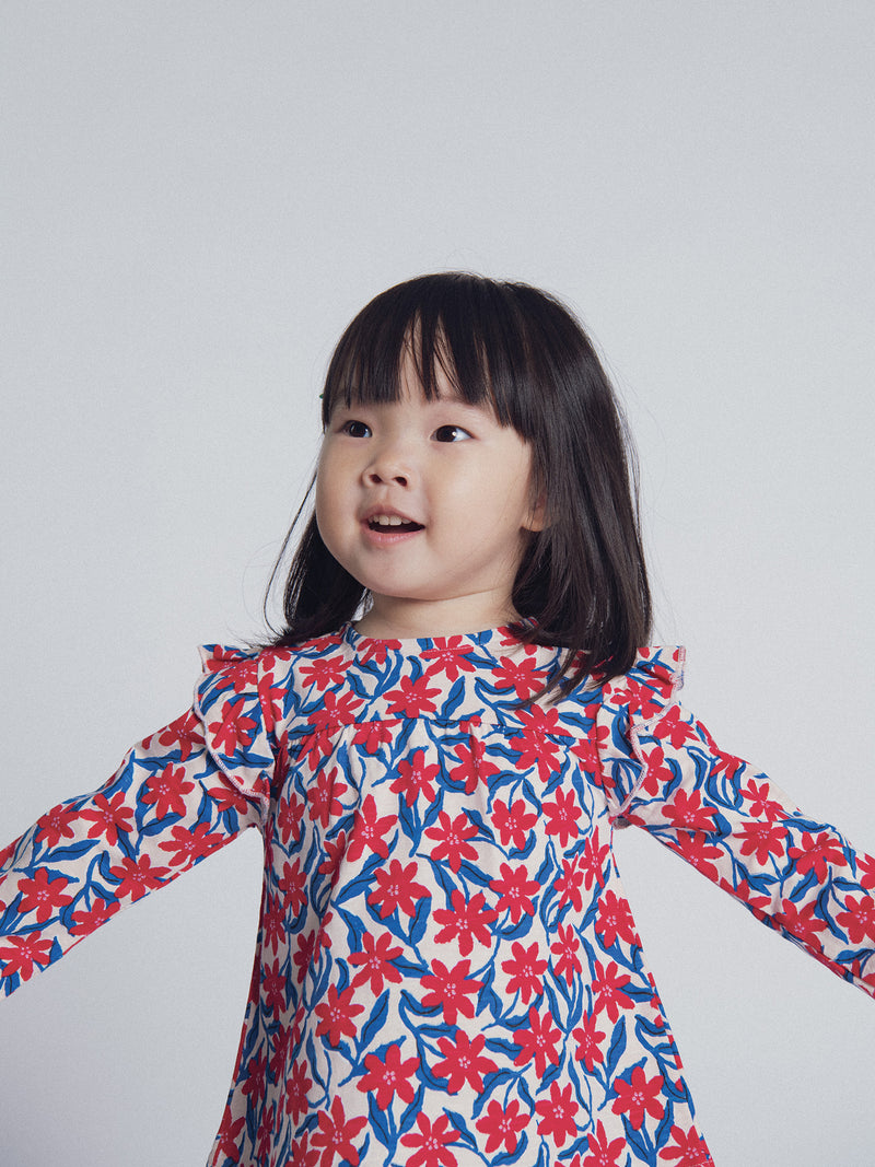 Blumenoberteil und Leggings Set für Babys Mädchen