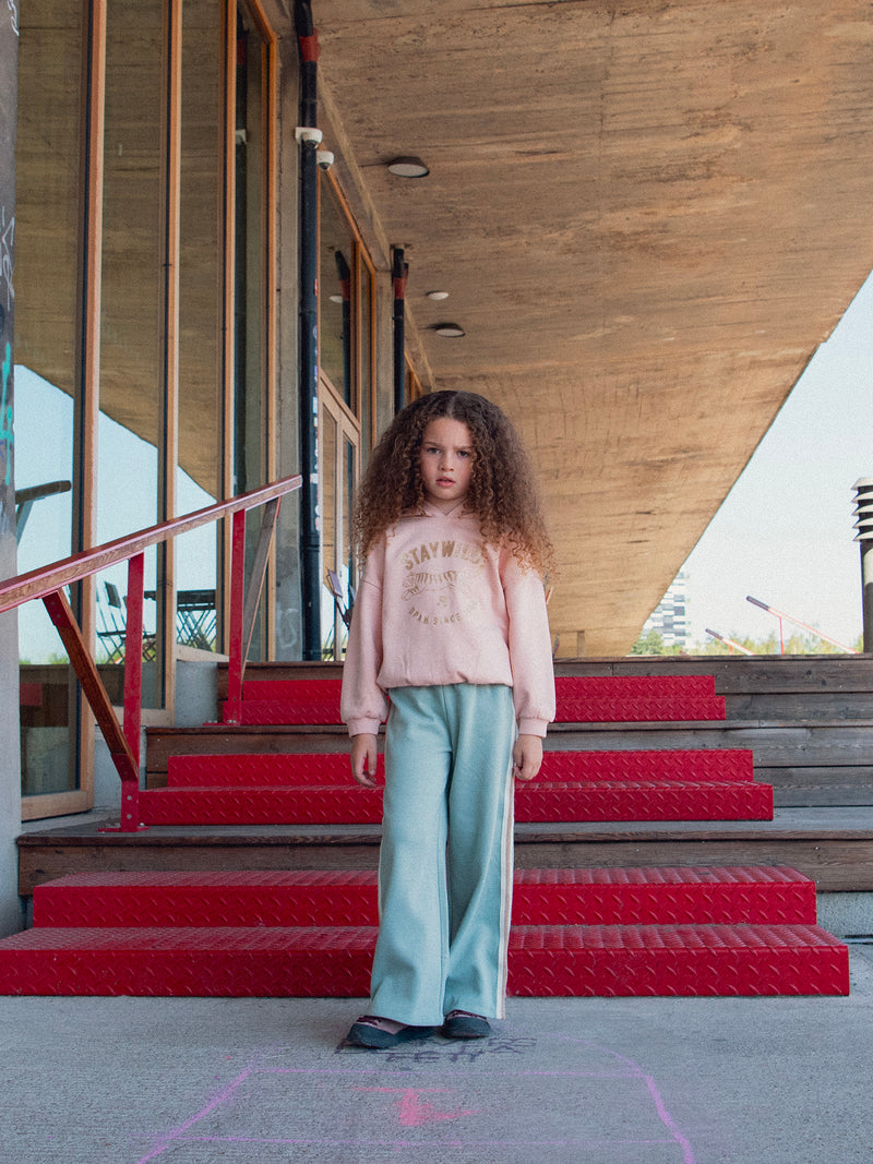 Rosa Kapuzen-Sweatshirt mit Tiger-Animation für Mädchen
